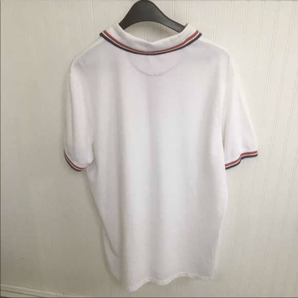 Banana Republic White Short-Sleeve Polo Shirt Men’s Size Large Tall - Picture 2 of 5